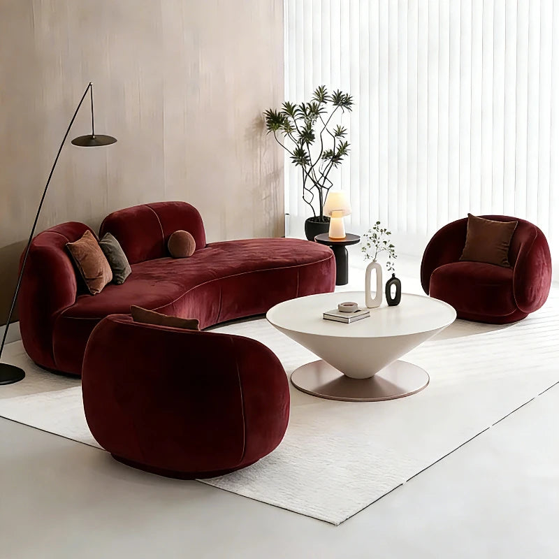 Modern Minimalist Curved Sofa Nordic High-end Clothing Store Beauty Salon Front Desk Lounge Reception Sofa Office Furniture FYOS
