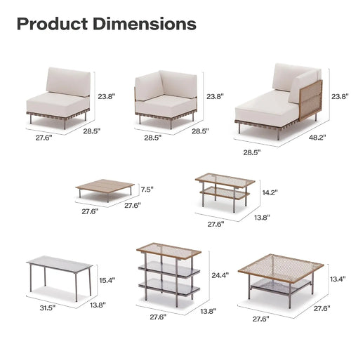 10-Piece Outdoor Patio Furniture Set
