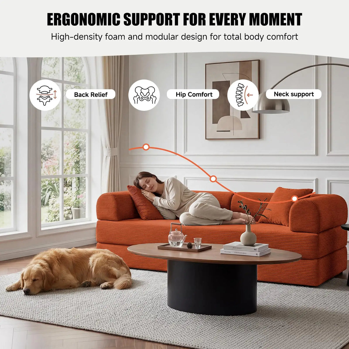 79" Memory Foam a Bed, Convertible Futon Bonel Couch for Living Room