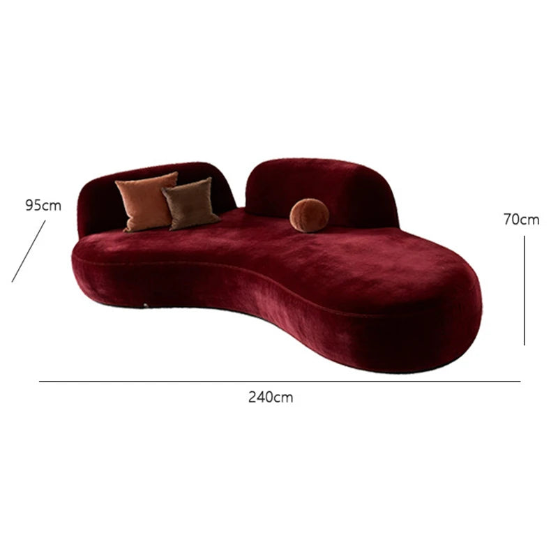 Modern Minimalist Curved Sofa Nordic High-end furniture