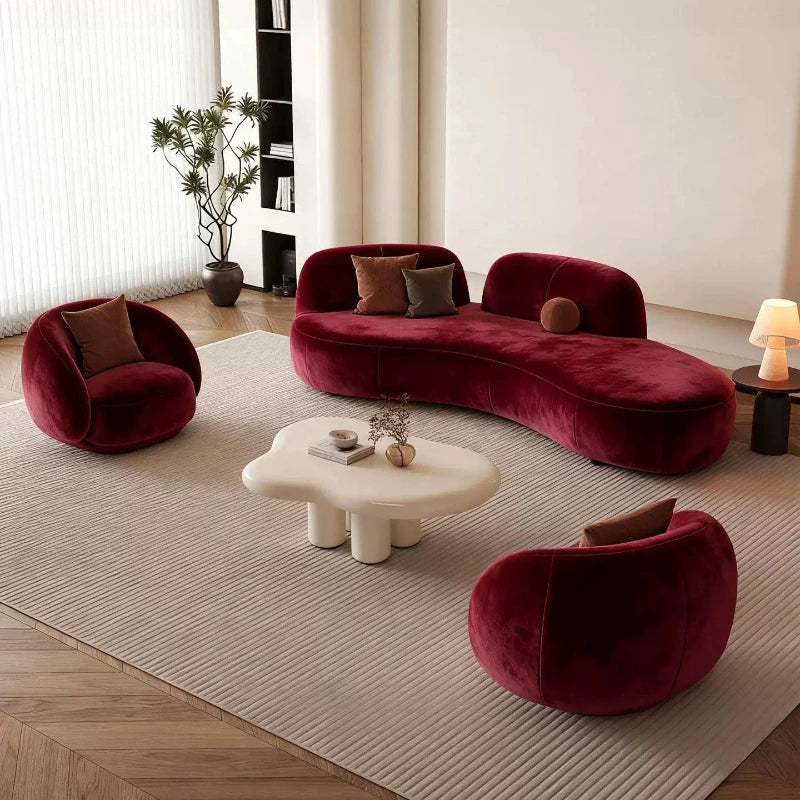 Modern Minimalist Curved Sofa Nordic High-end Clothing Store Beauty Salon Front Desk Lounge Reception Sofa Office Furniture FYOS