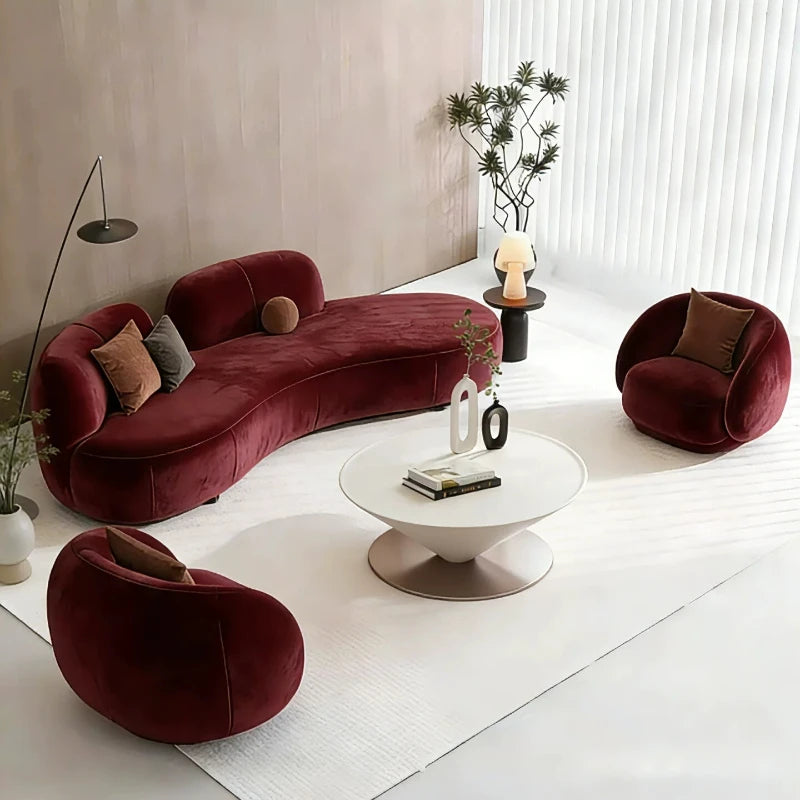 Modern Minimalist Curved Sofa Nordic High-end furniture