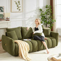 Modern Green Cloud Boucle Couch Set