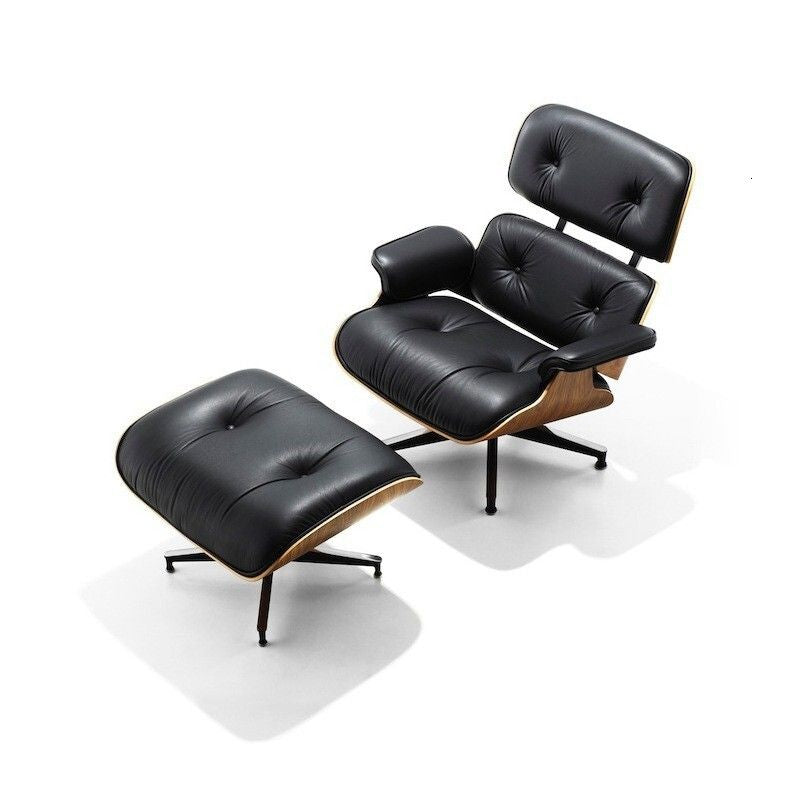 Imus Style Lounge Chair Genuine Leather Living Room Balcony Office Lunch Break Hotel Lounge Chair Comfortable Sofa Chair Swivel Chair